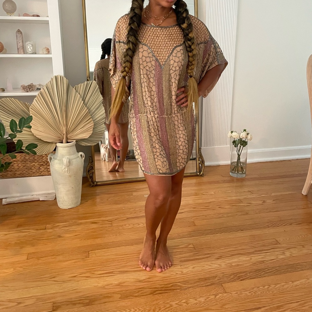 Parker tan dress size S